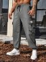 Men's Trendy Solid Footed Cargo Pants With Side Pocket Comfy Casual Drawstring Trousers For Outdoor Activities Spring And Fall