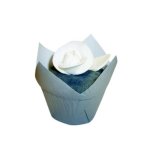 Fancy Flower Tulip Muffin Cup – Silver