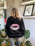 Leopard Kiss Summer Hoodie - Black - Large