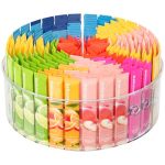 Divided Drink Packet Organizer Largr Rotating Clear Lazy Susan Turntable For Powdered Drink Mix Water Drink Packet Holder Water