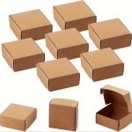 10PCS/20PCS 5.51CM Kraft Paper Jewelry Boxes Eco-friendly Packaging For Necklaces Earrings Candies Soaps Diy Craft Supplies Arti