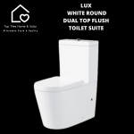 LUX White Round Dual Top Flush Toilet Suite