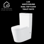 LUX White Round Dual Top Flush Toilet Suite