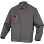 Work Jacket Deltaplus Polycotton Grey & Orange Size Small