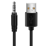 3.5MM Plug Aux Audio Jack To USB 2.0 Male Charger Cable Adapter Cord