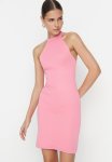 Halter Neck Knit Dress - Pink