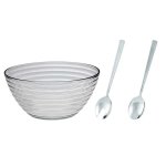 Roesle Salad Set With Glass Salad Bowl And Salad Servers
