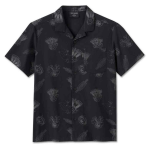 Men’s Engine Aloha Short Sleeve Shirt Black