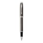 Im Medium Nib Fountain Pen Dark Espresso With Chrome Trim Blue Ink - Presented In A Gift Box