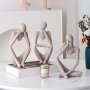 The Thinker 3PCS Sculpture Set - Abstract Resin Figurines Modern Desk Decor For Home & Office Independence Day Themed