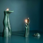 Falling Man Hand-poured Sculpted Candle - Green