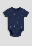 Patterned Bodysuit - Dark Blue Anchors