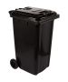 Wheelie Recycled Bin - Black 240L