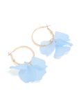 Goldair Gold Blue Acrylic Petal Drop Hoop Earrings