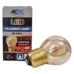 Dimmable LED Filament Lamp E27 2W