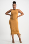 Kaylee Side Ruche Dress - Brown Sugar - M