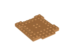 Parts Brick Modified 8 X 8 X 2 3 With 1 X 4 Indentations And 1 X 4 Plate 15624 - Medium Nougat