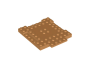 Parts Brick Modified 8 X 8 X 2/3 With 1 X 4 Indentations And 1 X 4 Plate 15624 - Medium Nougat