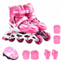 Kids' Adjustable Inline Skates With Light-up Pu Wheels - Indoor/outdoor Use