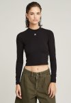 G-star Raw Cropped Mock Slim Ls T Wmn - Dk Black