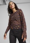 Puma Dare To Aop Mesh Long Sleeve Tee - Galactic Gray-aop