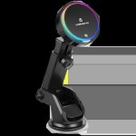 Volkano Sentinel Series QI2.2 Magnetic Wireless Charging Car Dash Mount Phone Holder – Black