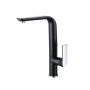 Kitchen Sink Mixer Tap Geneva Single Lever Chrome / Black H31.5CM Spout Reach 19.9CM