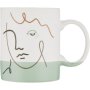 Clicks New Bone China Faces Two Tone Mug Sage 340ml