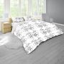 Flower Pattern On White By Fifo Duvet Cover Set Double