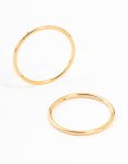 Goldair Gold Plated Surgical Steel Sleeper Earrings 14MM