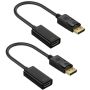 2PCS 4K Dp To HDMI Adapter Uni-directional Dp PC To HDMI Screen Converter