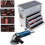 Bosch Stallion 7 Drawer Tool Trolley 188 Piece With Angle Grinder