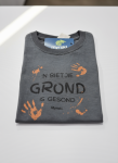 Kids 'n Bietjie Grond Is Gesond Charcoal T-Shirt - 7 To 8