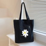 Fashion Flower Print Tote Bag Large Capacity Shoulder Bag Women's Casual Handbag & Shopping Bag