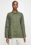 Polo Wmn Lilian Ls Linen Shirt - Olive