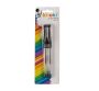 Gel Pens - Black Ink - Black & Transparent - 2 Pieces - 25 Pack