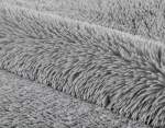 Smte Large Fluffy Shag Fur Rugs Grey With Keychain