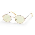 Goldair Gold Round Yellow Tint Sunglasses