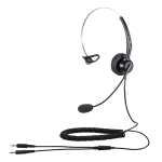 Calltel T800 Mono-ear Headset - Noise-cancelling MIC - Dual 3.5MM Jacks