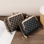 Dual Compartment Wallet Kisslock Purse Wallet Credit Card Holder Small Business Card Case For Women Or Men Accordion Wallet With