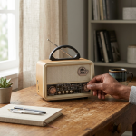 Vintage Wooden Portable Multi-band Radio - Black