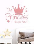 The Princess Sleeps Here Wall Sticker