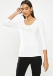 Sissy Boy Darling Dear: Transfer Bling Logo 3 4 Sleeve Top - Off White