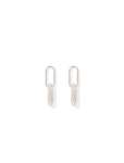 Malani Metal & Stone Link Earrings - 0 Silver crystal