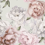 Peonies Pvc Table Runner