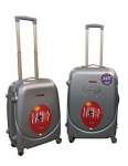 Smte 2 Piece Premium Luggage Set Silver With Keychain
