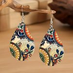 1 Pair Bohemian Ethnic Style Acrylic Small Water Drop Earrings Art And Culture Earrings Minimalist Style Earrings