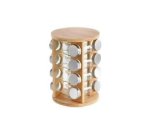 Transparent 16 Bottles Spice With Wooden Stand IA-22