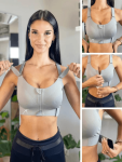 Seamless Flexi Medium Impact Bra - Ash - 5XLARGE