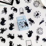 45PCS BOX Kawaii Black Cat Anime Stickers For Scrapbooking Bullet Journal Diy Decoration Planners Suitcase Diary Notebooks Album